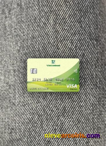 Vietnam Vietcombank visa electron card photolook